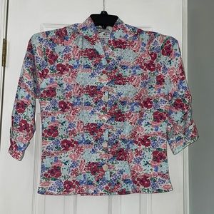 VOH Floral Raglan Blouse UK 10 Small